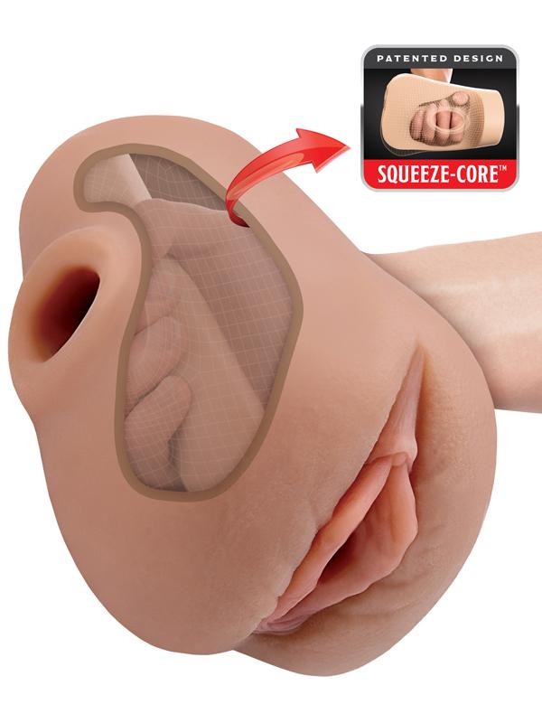 PDX Plus Pussy Pounder Squeeze Stroker Brown