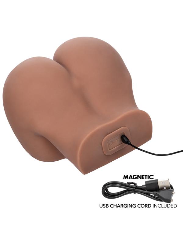 Stroke It Vibrating Twerking BBL - Brown