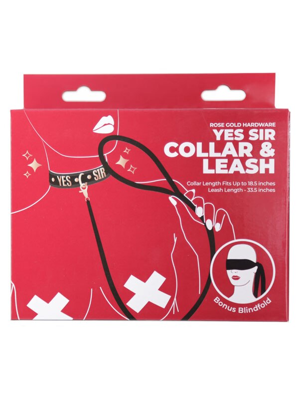 Punishment Rose Gold Yes Sir Collar and Leash