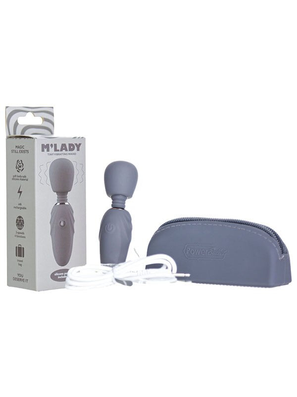 M-Lady Tiny Vibrating Wand Grey