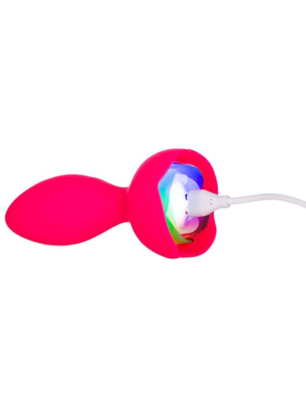 M-Lady Light Up Rotating Anal Plug Pink