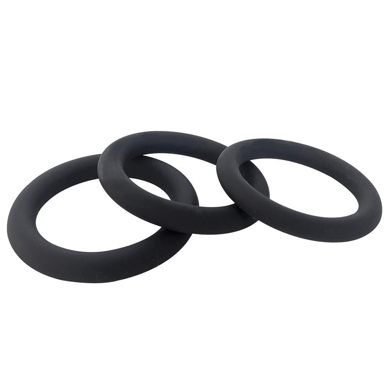 Slim Donut - Silicone Cock Ring diam 55 mm. - Black