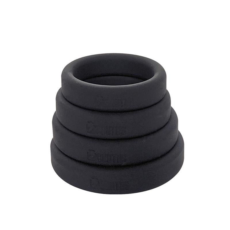 Flat Slick - Silicone Cock Ring diam 40 mm. - Black