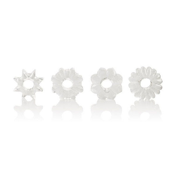 Basic Essentials Set of 4 Rings Clear