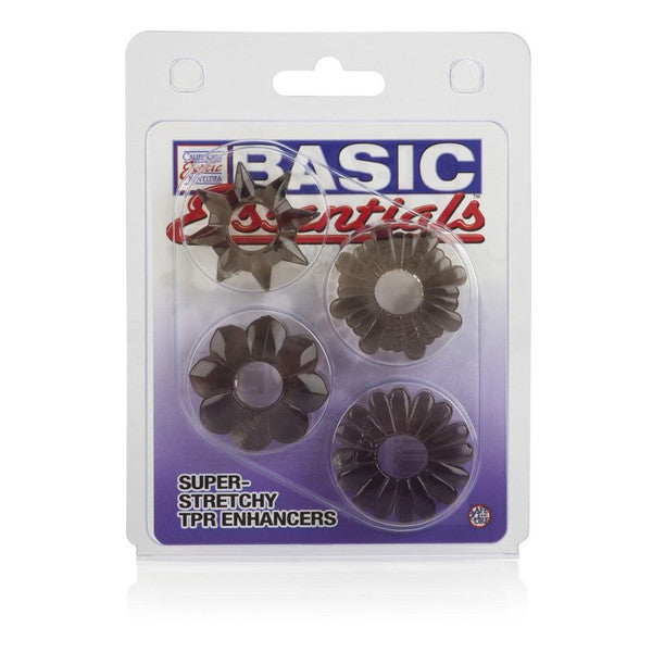 Basic Essentials Set of 4 Rings Smoke