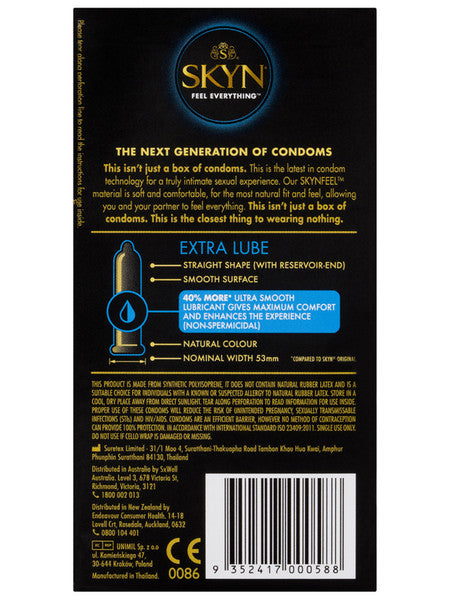 LifeStyles HC SKYN Extra Lube Soft Non-Latex Condoms (10 pk)