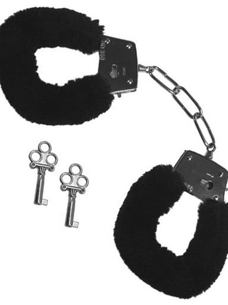 Sex & Mischief Furry Handcuffs Black