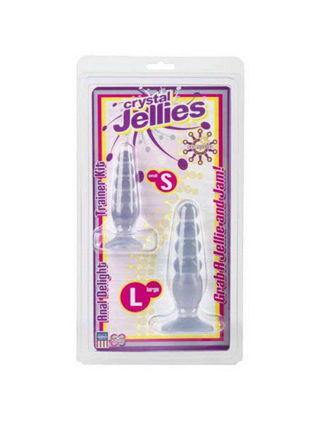 Crystal Jellies Anal Delight 2 pc Trainer Kit Clear