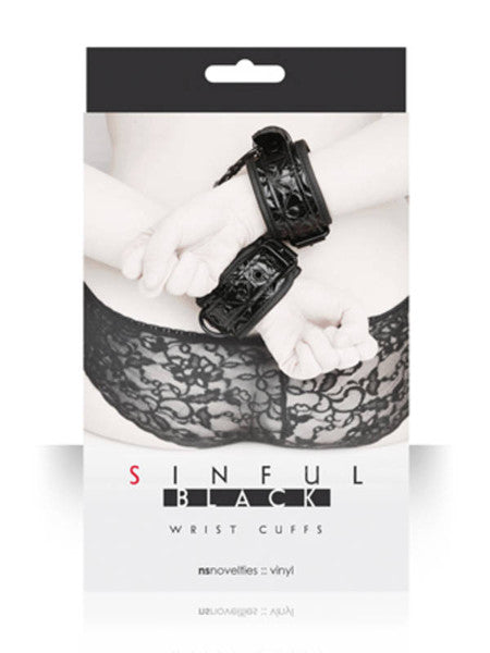 Sinful Black Wrist Cuffs