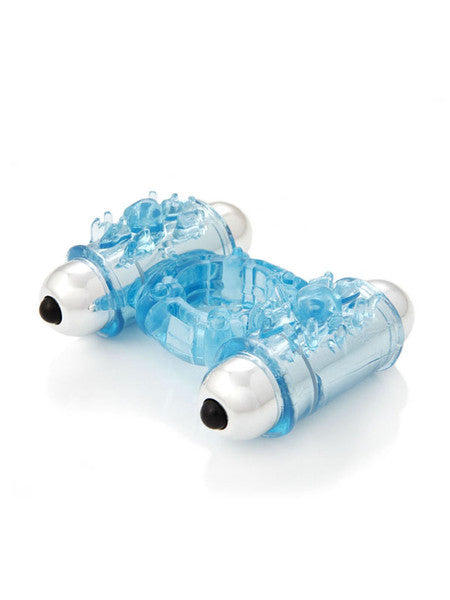 NU Sensuelle S-Wet Double Action Bullet Ring Blue