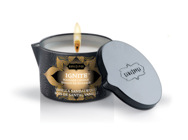 KS IGNITE Massage Candle Vanilla Sandalwood