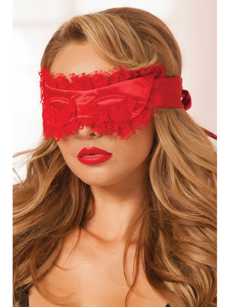 Eyelash Blindfold 40135-Red-OS(BG)