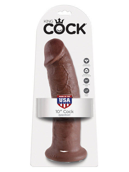 King Cock - 10 in. Cock Brown