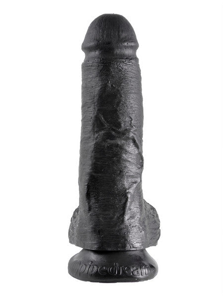 King Cock - 8 in. Cock With Balls Black