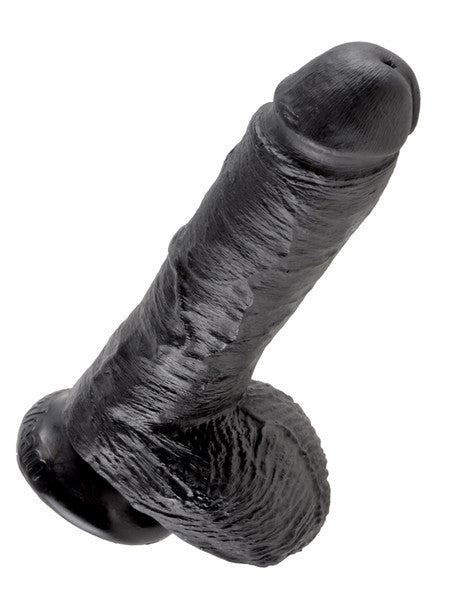 King Cock - 8 in. Cock With Balls Black