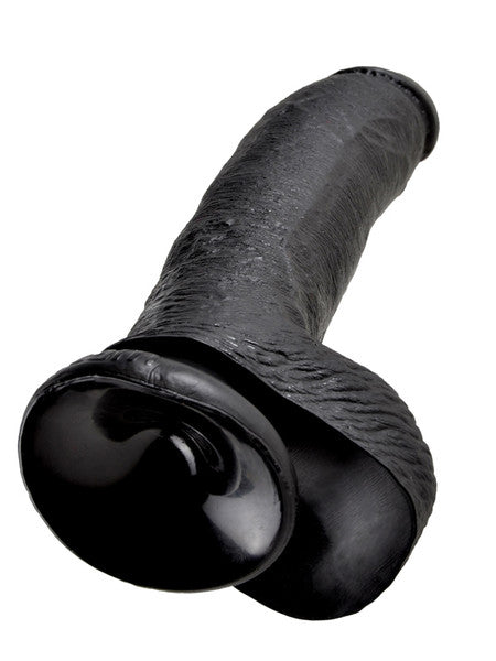 King Cock - 9 in. Cock With Balls Black