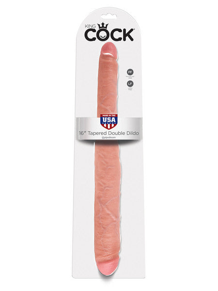 King Cock - 16 in. Tapered Double Flesh