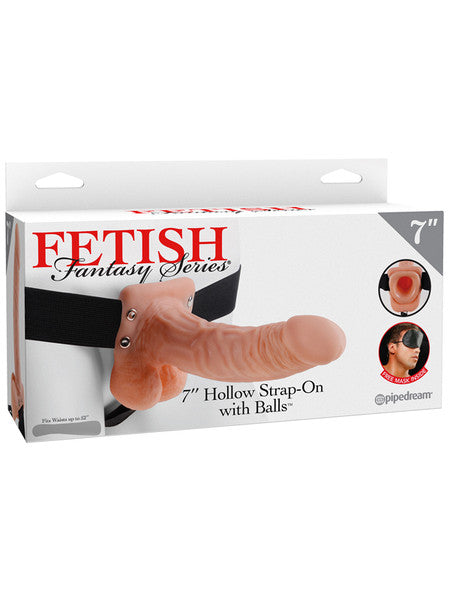 Fetish Fantasy Series 7 in. Hollow Strap-On with Balls - Flesh