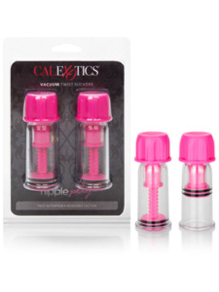 Nipple Play Vacuum Twist Suckers - Pink