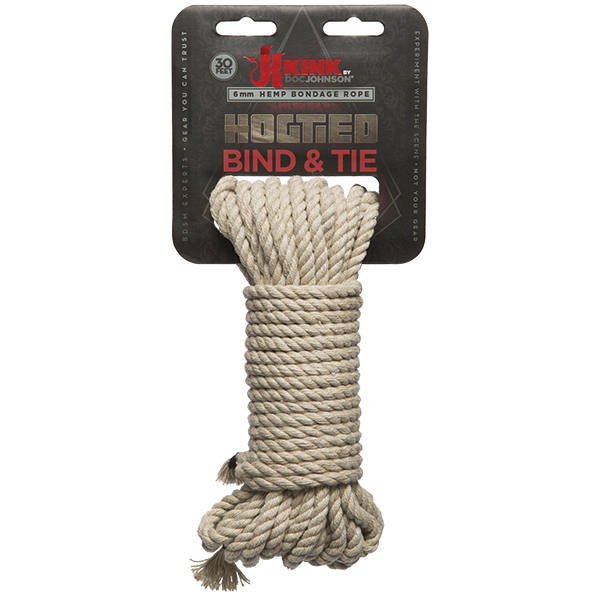 Kink Bind and Tie Hemp Bondage Rope 30 Ft Natural