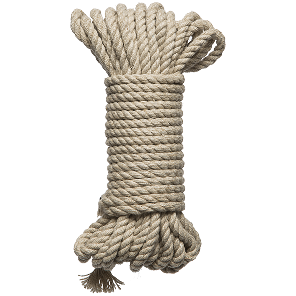 Kink Bind and Tie Hemp Bondage Rope 30 Ft Natural