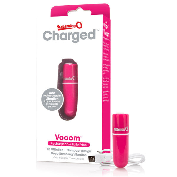 Charged Vooom Rechargeable Bullet Vibe  - Pink Single