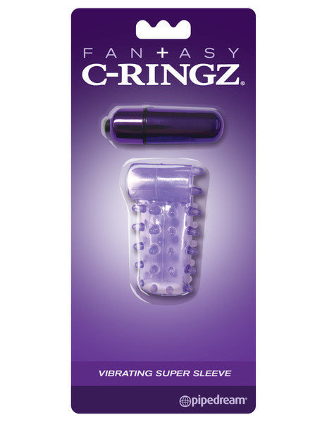 Fantasy C-Ringz Vibrating Super Sleeve Purple