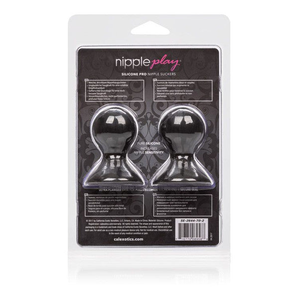 Nipple Play Silicone Pro Nipple Suckers - Black