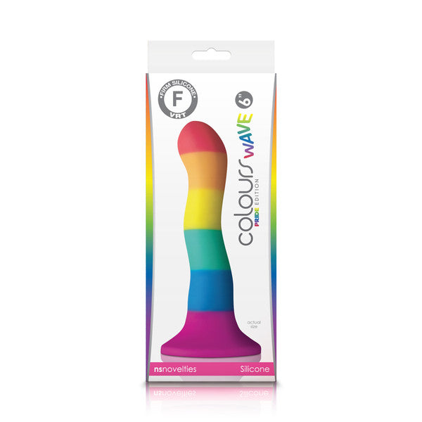 Colours Pride Edition 6 in. Wave Dildo Rainbow