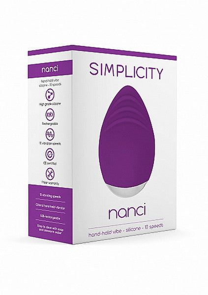 Nanci Hand hold vibe Silicone 10 Speed Purple