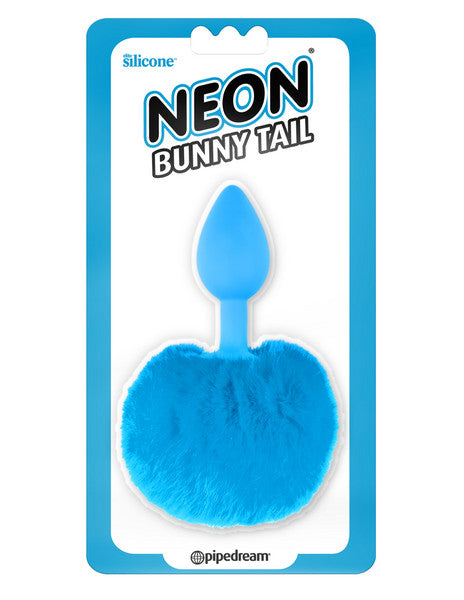 Neon Bunny Tail - Blue