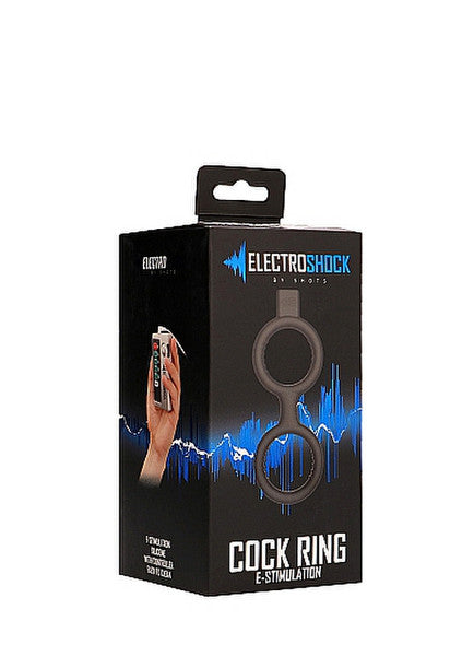 Shots E-Stimulation Cock Ring w Ballstrap - Blk