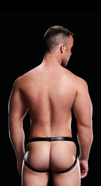 Envy Wet Look Open Back Jock E070 Blk SM