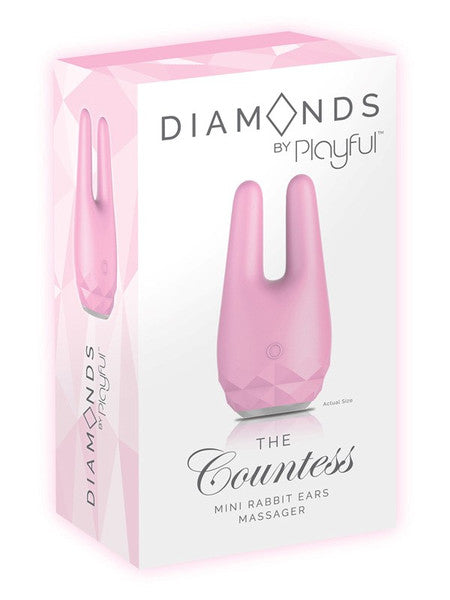 Diamonds The Countess - Mini Rabbit Ears Massager Pink