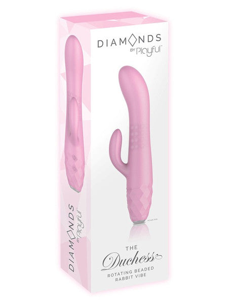 Diamonds The Duchess - Rotating Beaded Rabbit Vibe Pink