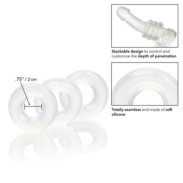 Set of 3 Silicone Stacker Rings