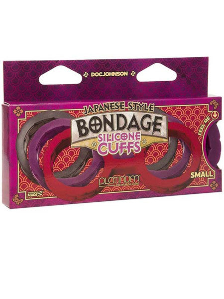 Japanese Bondage Silicone Cuffs Small Purple