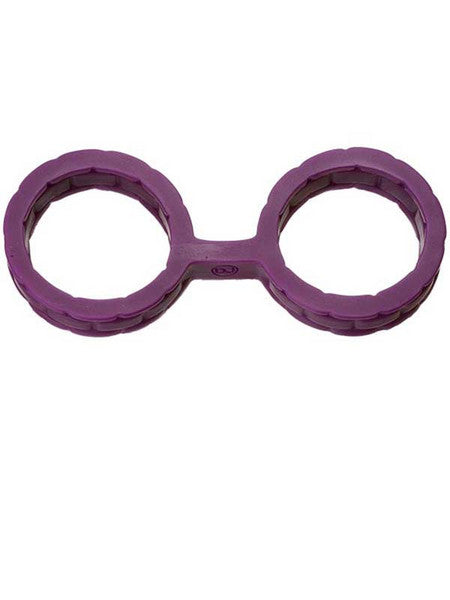 Japanese Bondage Silicone Cuffs Large Purple