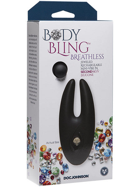 Body Bling Breathless Mini Vibe in Second Skin Silver