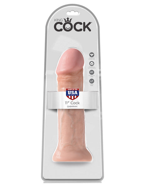 King Cock  11 in. Cock  Flesh