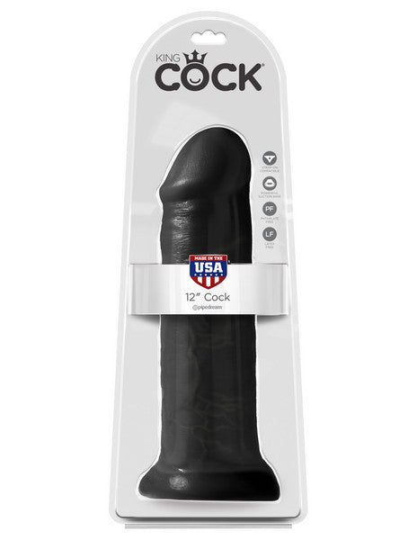 King Cock  12 in. Cock Black