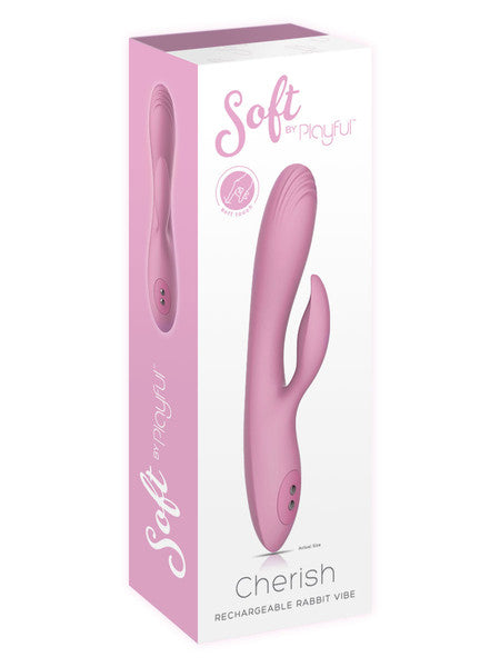 Soft by Playful Cherish - Rechargeable Rabbit Vibrator Pink
