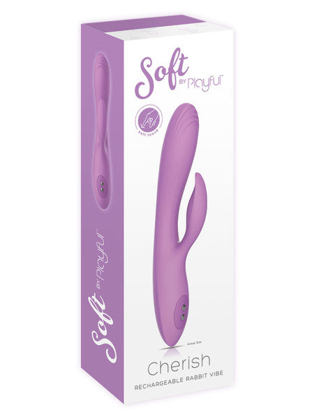 Soft by Playful Cherish - Rechargeable Rabbit Vibrator Purple
