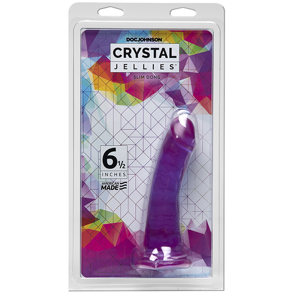 Crystal Jellies - 6.5 Inch Slim Dong Purple