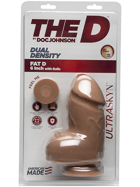 The D - Fat D - 6 Inch with Balls - ULTRASKYN Caramel