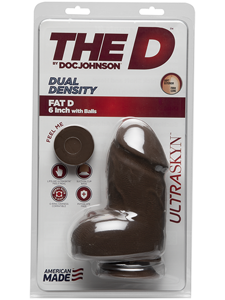 The D - Fat D - 6 Inch with Balls - ULTRASKYN Chocolate