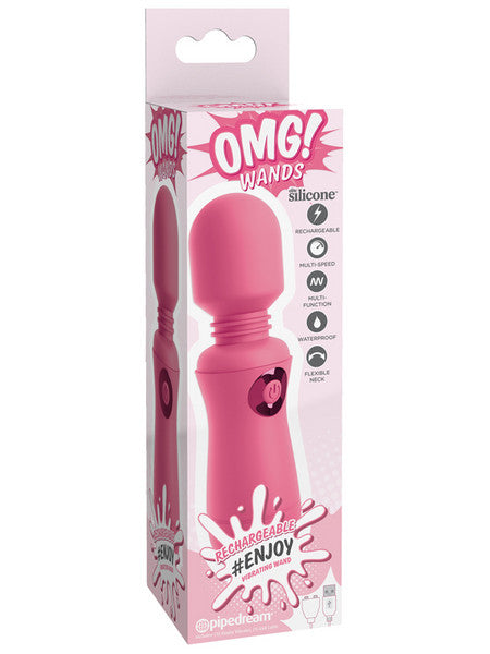 OMG Wands Enjoy Rechargeable Vibrating Wand Pink