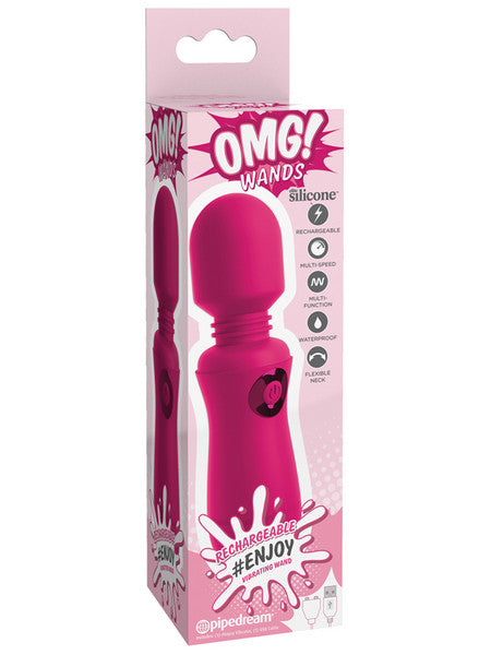 OMG Wands Enjoy Rechargeable Vibrating Wand Fuchsia