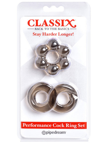 Classix Performance Cock Ring Set Smoke