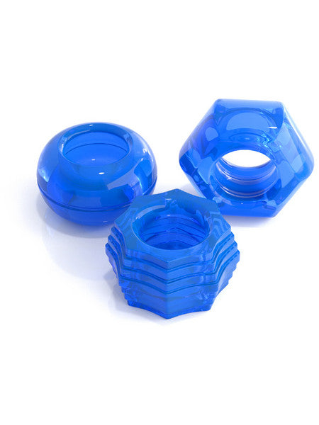 Classix Deluxe Cock Ring Set Blue